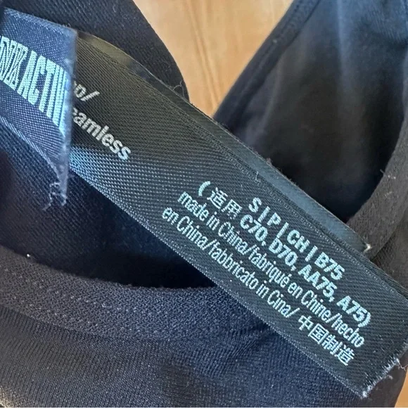 Pink Activewear Black Racerback Ribbed black crop tank - Picture 3 of 5